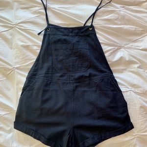 NWOT Billabong Navy Wild Pursuit Overalls Romper (M)